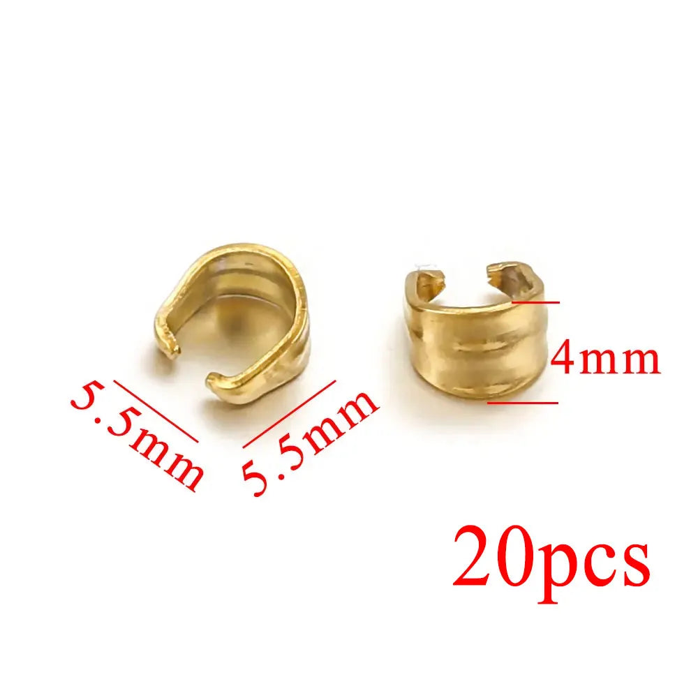 20/50pcs Stainless Steel Gold-plated Melon Clasps Glossy Jewelry Connector for DIY Neckl detail view