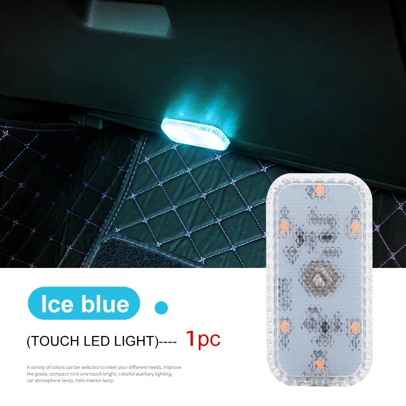Mini Wireless Car LED Touch Light | USB Rechargeable Interior Reading Lamp close-up view