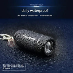 Flashlight Waterproof Outdoor Hiking Camping Mini FlashlightUSB Rechargeable LED Stron close-up view