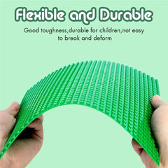 Classic Building Block Baseplates | 3-Pack Compatible Base Plates for Creative Constru close-up view