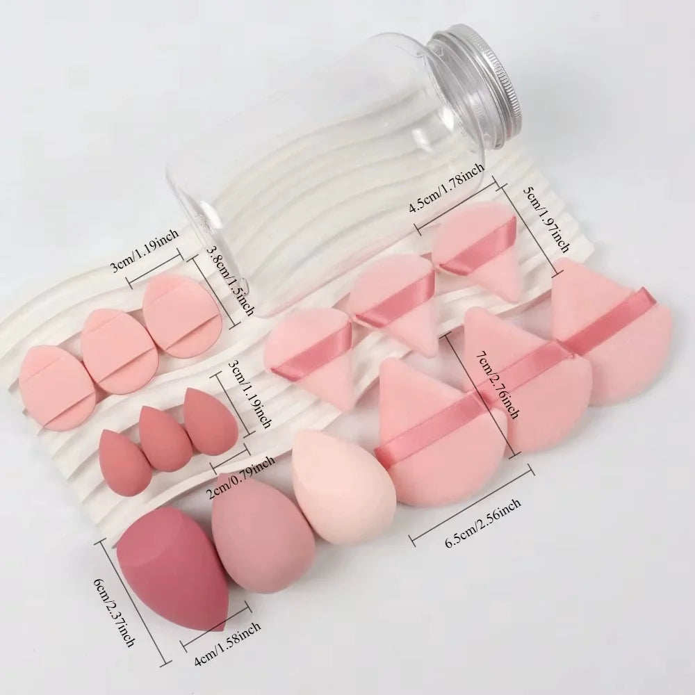 12/15Pcs Makeup Sponge Set | Latex-Free Beauty Blender Puff Kit detail view