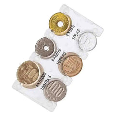 Mini Portable Coin Organizer, Plastic Multi-Slot Coin Holder