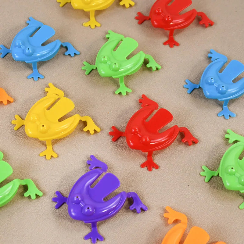 10-50Pcs Jumping Frog Bounce Fidget Toy Antistress Relieve Kids Birthday Party Favors close-up view