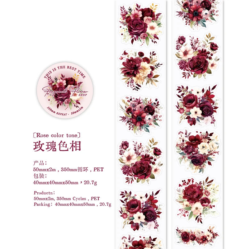 Journal GO Flower Washi Tape Set | Fragrant Scrapbooking Decorative Tape alternate view