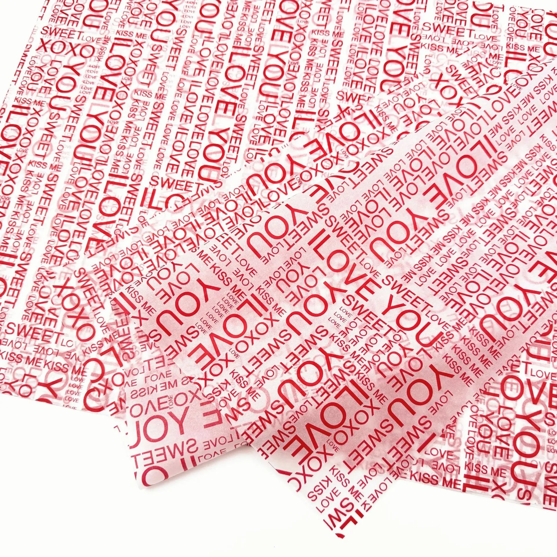 30Pcs Valentine's Day Red Parchment Paper Sheets | 5 Style Choices for Gift Wrappin additional angle