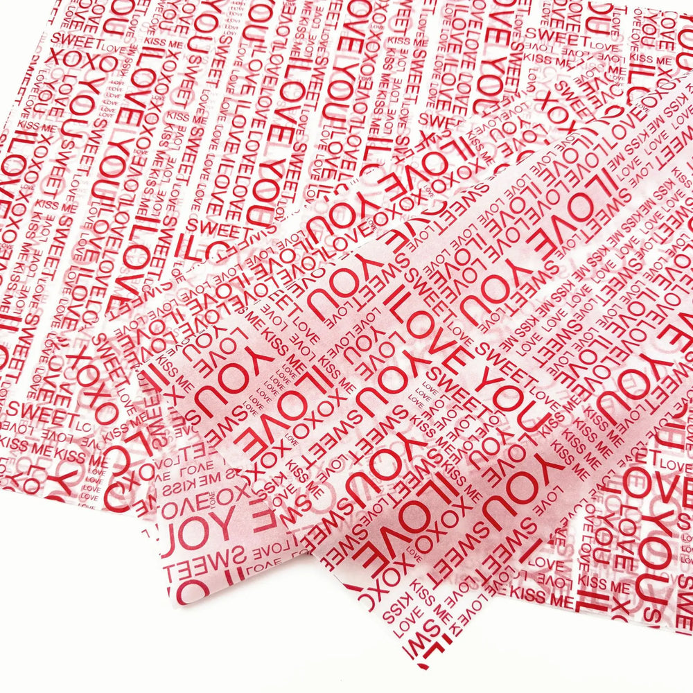 30Pcs Valentine's Day Red Parchment Paper Sheets | 5 Style Choices for Gift Wrappin additional angle