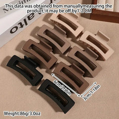 4pcs matte acrylic anti-slip shark clips | women’s hairpins | set of hair accessories su detail view