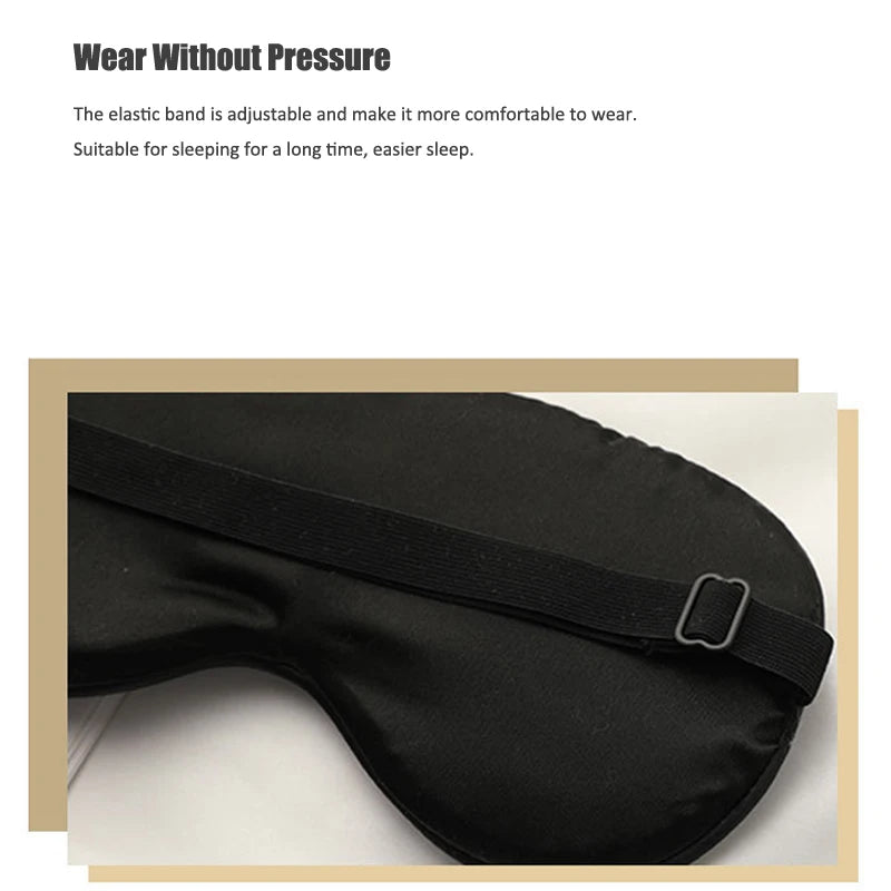 Imitated Silk Sleeping Eye Mask with Crane Print | Adjustable Blindfold for Travel an lifestyle view