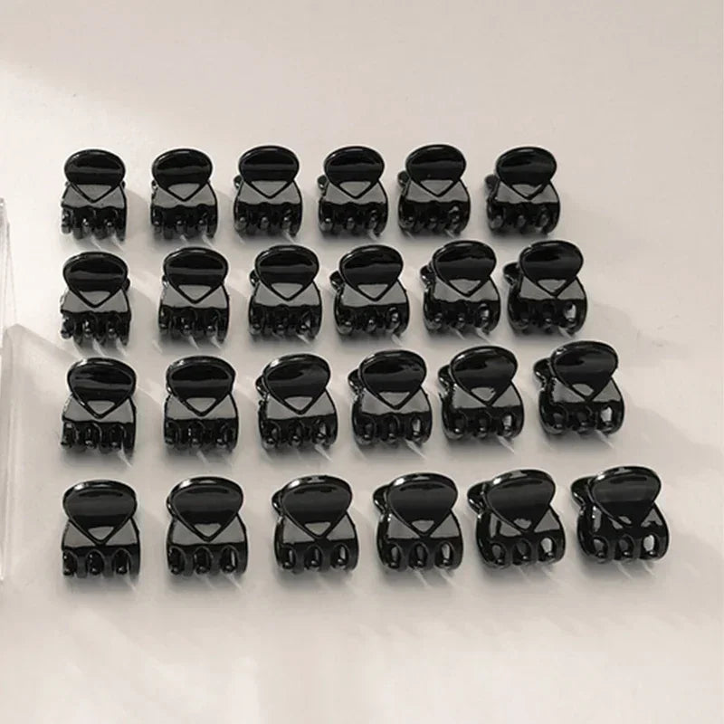 10-100pcs Small Hair Claw Clips for Women Girls Korean Mini Black Transparent Plastic Clips Hairpin Kid Hair Styling Accessories
