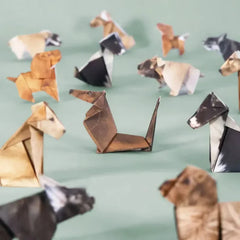 Creative DIY Paper Cats Handmade DIY Paper Cat Dog Dinosaur Folding Animal Folding Paper Set