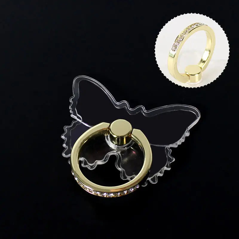 Transparent Cell Phone Ring Holder Stand 360°Degree Rotation Clear Finger Grip Kickst alternate view