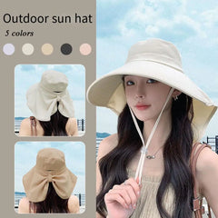 Wide Brim Sun Hat with Neck Flap | UV Protection Fisherman Hat for Outdoor Travel detail view