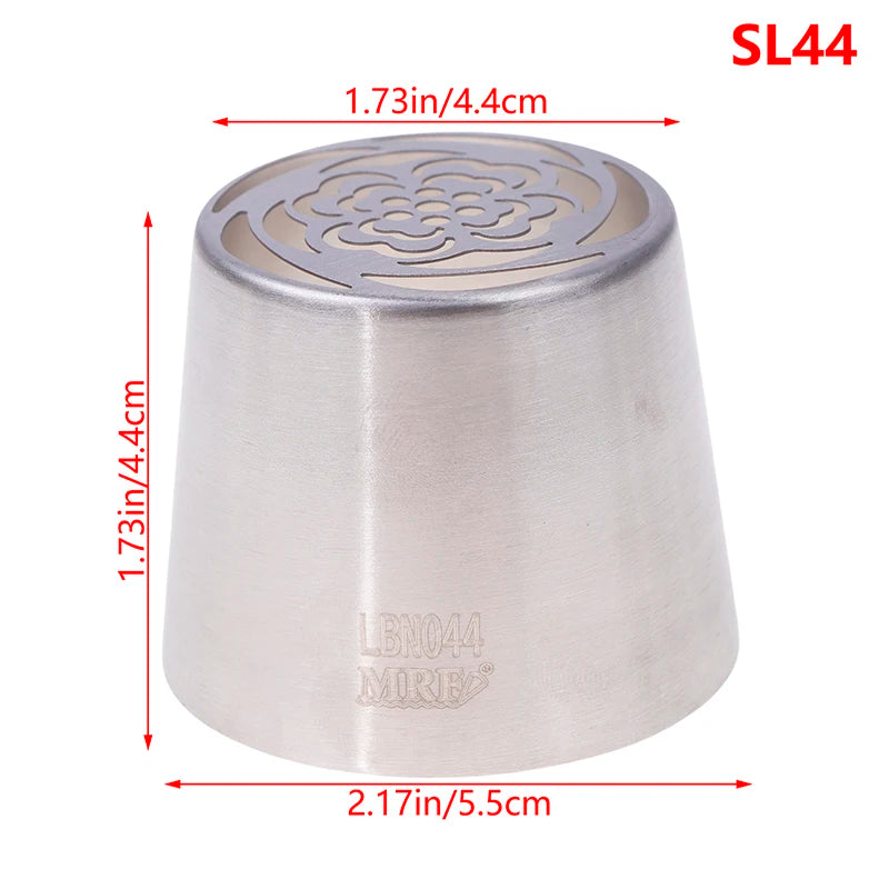 1Pc Stainless Steel Russian Piping Tips Christmas Cake Icing Frosting Nozzles For Cup alternate view