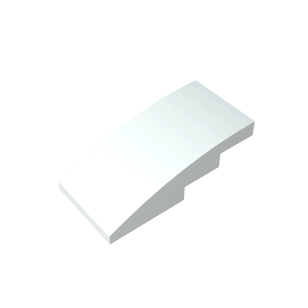 Slope, Curved 4 x 2 Building Block (Gobricks GDS-660) | Compatible with Lego 93606 Par close-up view