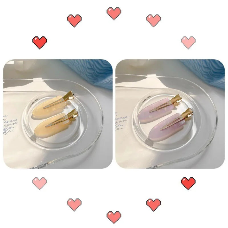 2-4pcs/set Glitter No Bend Seamless Hair Clips Side Bangs Barrette Make Up Washing Face Accessories Styling Hairpins Women Girls