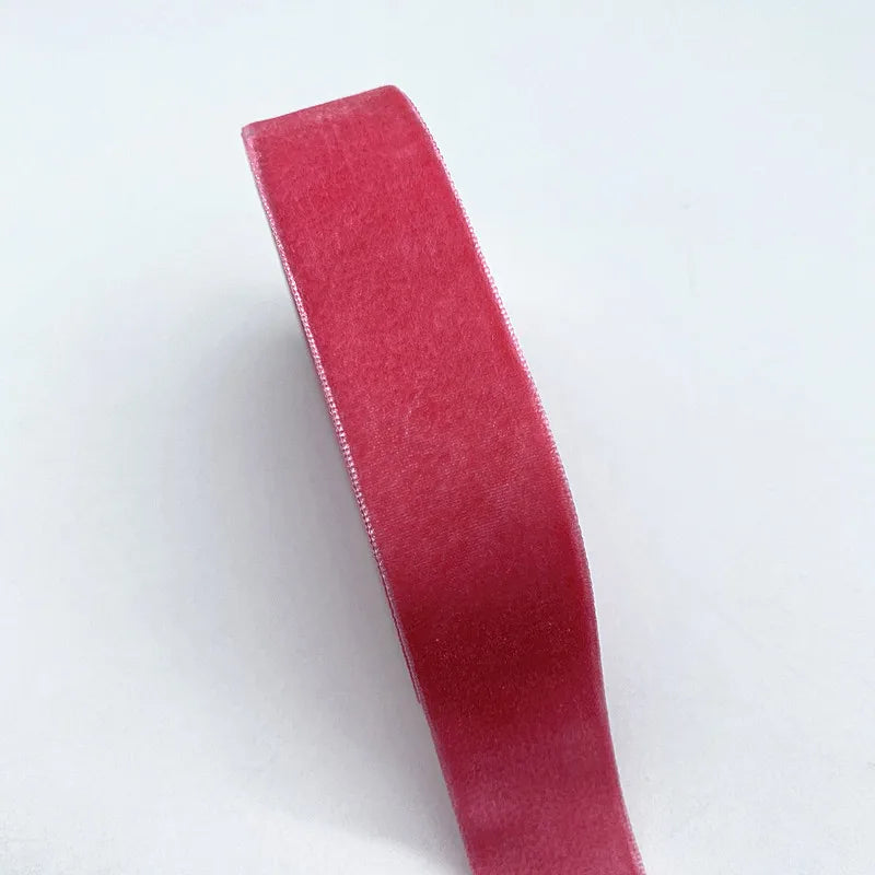 New 6-38mm Colour Single Face Line Velvet Ribbon for Bowknot Christmas Ribbon Party Deco detail view