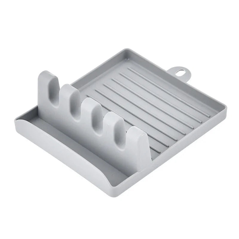Spoon Holders Fork Spatula Rack Shelf Organizer Plastic Chopsticks Holder Non-slip Spo close-up view