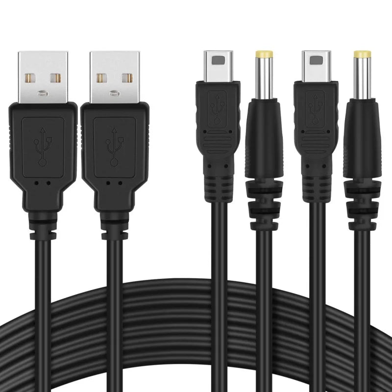 Replacement PSP Charger Cable, Double-headed / Single-headed PlayStation Portable Charger, For PSP 1000 2000 3000 Series