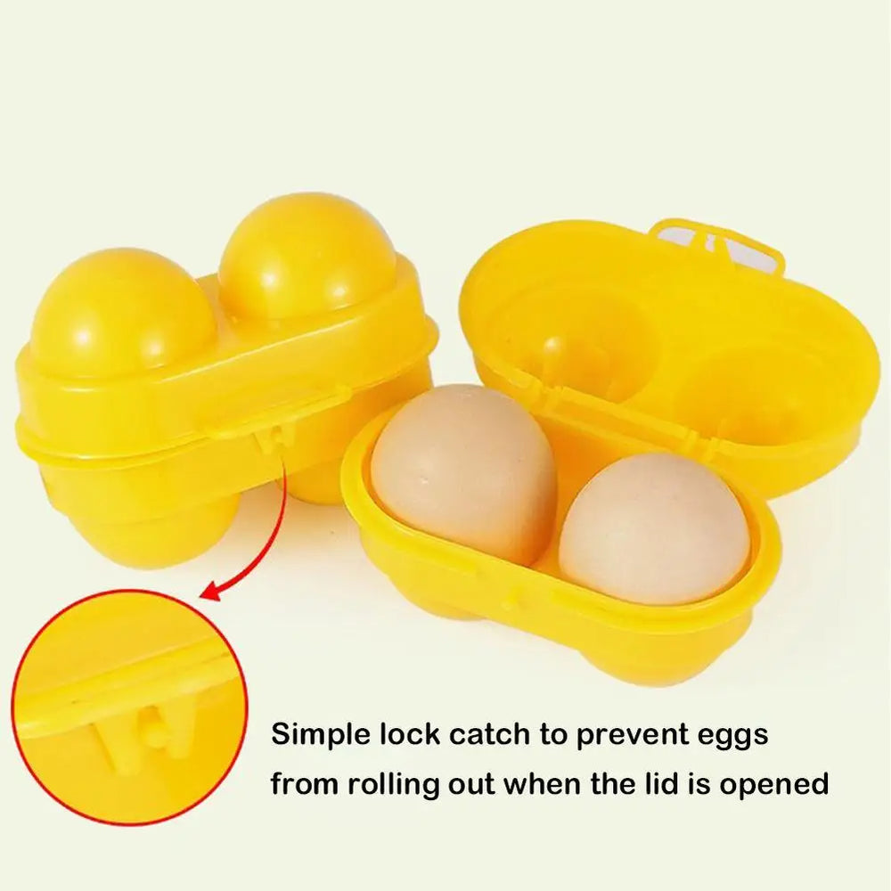 Grid Egg Storage Box Container Portable Plastic Egg Holder lifestyle view