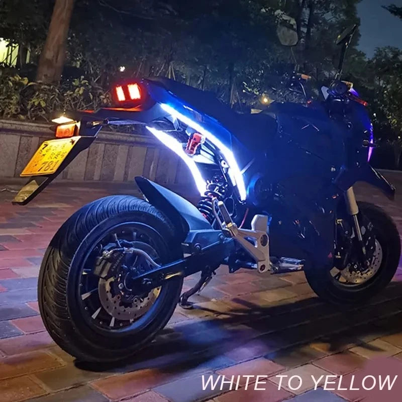 2pcs 12V Motorcycle LED Turn Signal Lights | DRL Daytime Running Lights Tail Light St alternate view