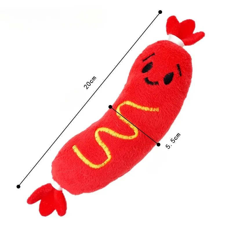 Plush Toy Dog Chewing Toy Pet Grinding Teeth Squeaky Puppy Bite-resistant Interactive lifestyle view
