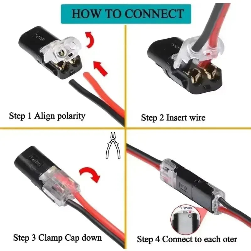 Waterproof Plug Wire Connector 2 Pin Way Cable Plug Car Electric Wire Snap Connectors lifestyle view