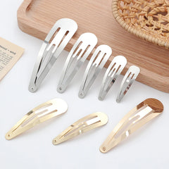 10/20/30PCS Women Basic Alloy Hairpin Silver Gold Waterdrop Shape Hair Clips Girls DIY H detail view