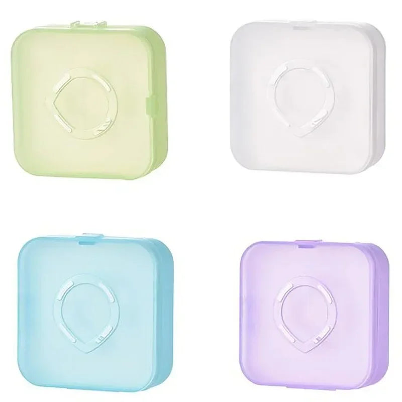 Portable Air Cushion Puff Box | Travel Makeup Sponge Case with Powder Container close-up view