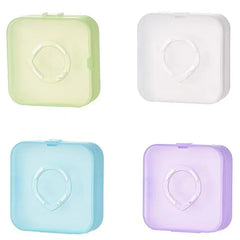 Portable Air Cushion Puff Box | Travel Makeup Sponge Case with Powder Container close-up view