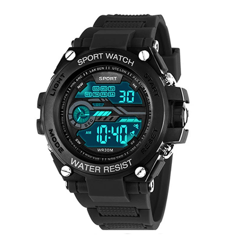 YIKAZE Men's Sports Watch Waterproof Man Sport Watches Multifuction LED Digital Milit alternate view