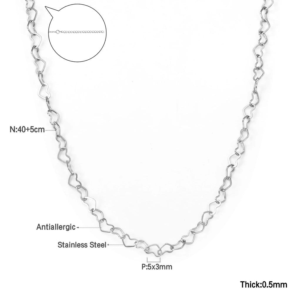 LUXUKISSKIDS Fashion Collier Simple Heart Girls Pendant Necklace Small Love Shape S additional angle