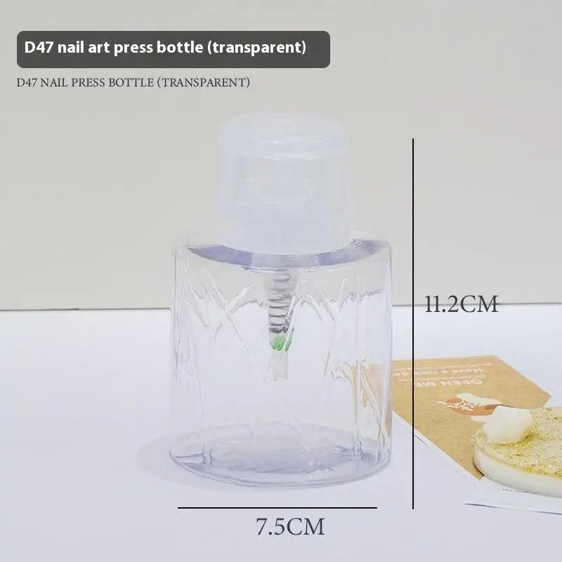 1PCS Refillable Lockable Empty Nail Polish Remover Pump Dispenser Nail Manicure Cleaner detail view