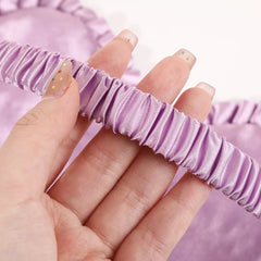 Silk Sleep Mask with Elastic Band and Lace Trim | Lightproof Breathable Eye Cover detail view