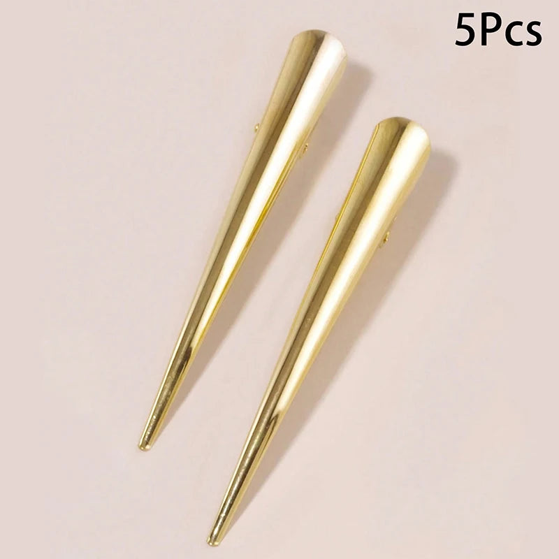 5/10pc Long Metal Hair Clips Horn Clip Hair Clamps Hair Accessories Duck Teeth Hairdressing Salon Tip Clip