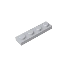 Gobricks GDS-504 Plate 1 x 4 | Compatible Building Block Pieces lifestyle view