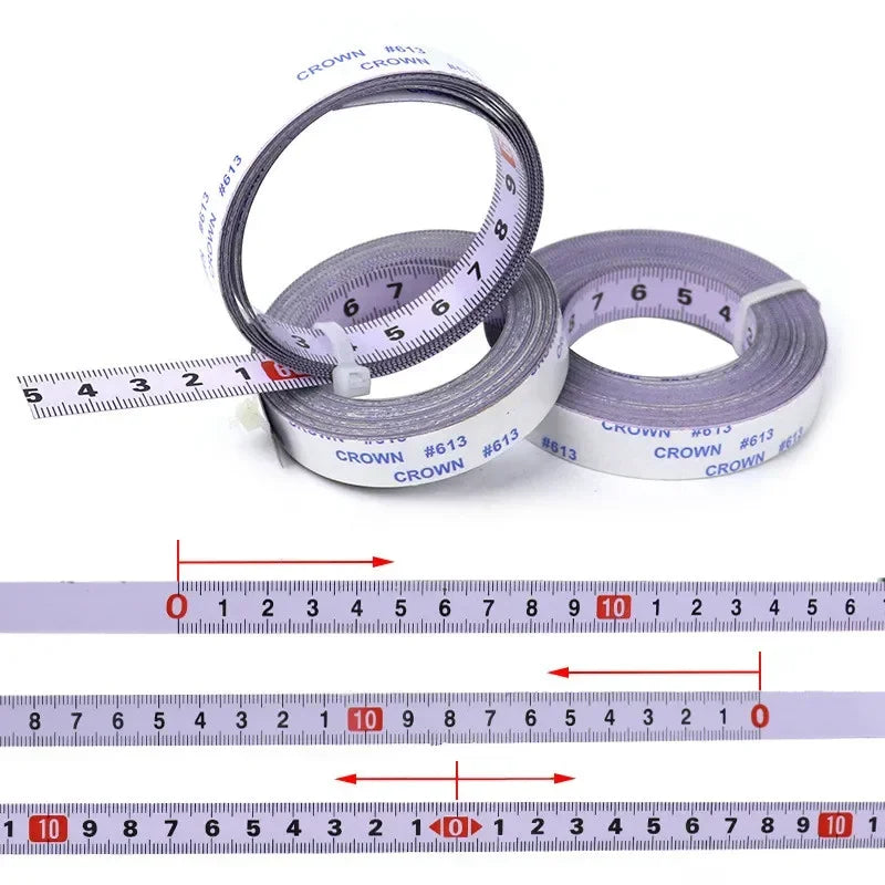 Miter Track Tape Measure Self Adhesive Metric Steel Ruler Miter Saw Scale for T-track Router Table S