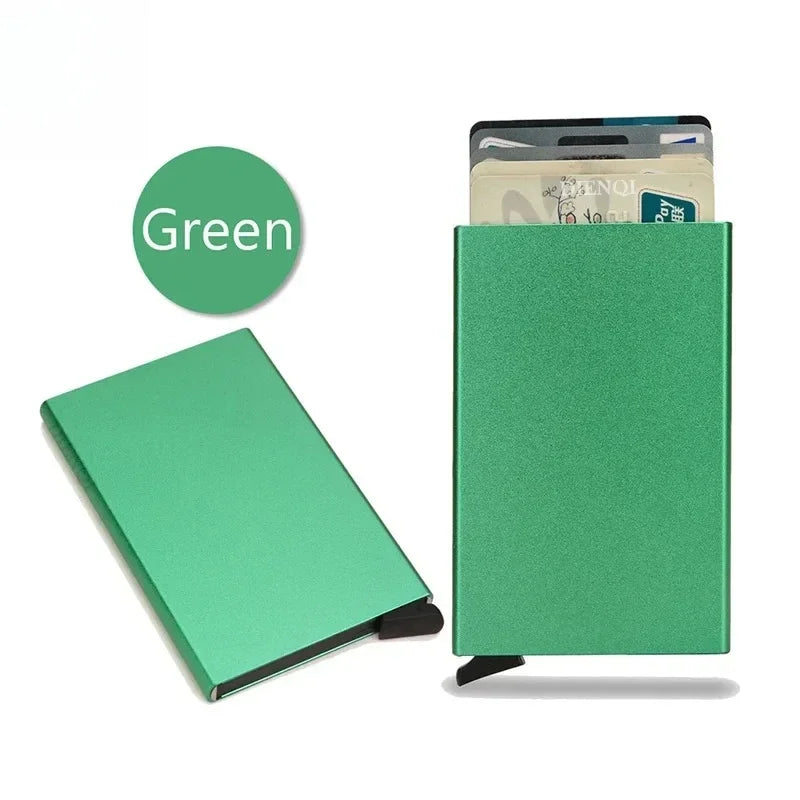 Pop Up Minimalist Smart Wallet | Thin Slim RFID Credit Card Holder for Men Women close-up view