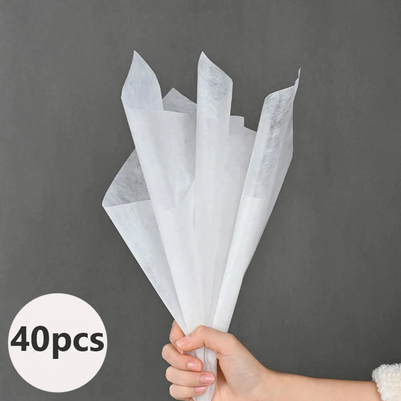 40pcs Milk Cotton Tissue Paper for Flower Wrapping | DIY Bouquet Craft Supplies lifestyle view