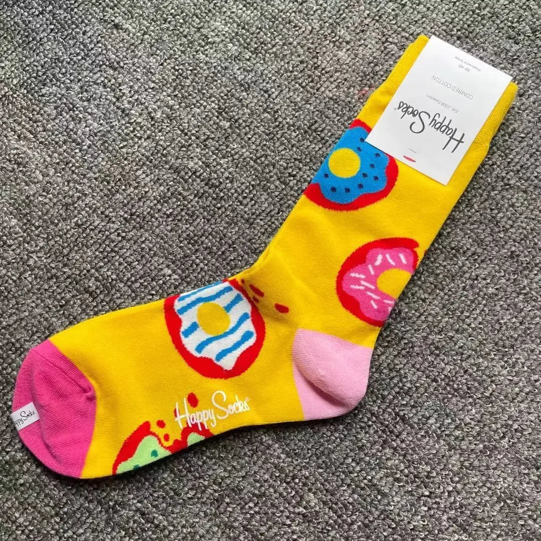 Multicoloured Socks Women Men Sports Socks Funky Dress Socks Casual Cotton detail view