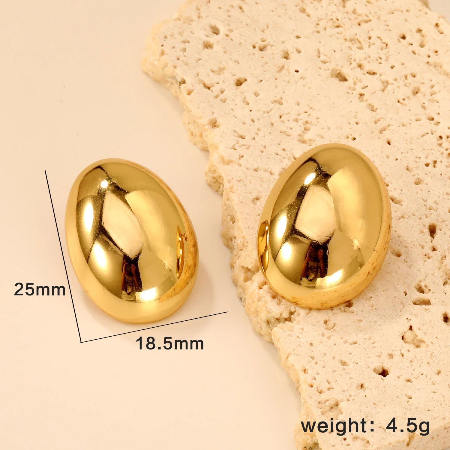 LUXUKISSKIDS Fairy Flower Earrings Stud | Gold-Plated Stainless Steel Piercing Jewelry close-up view