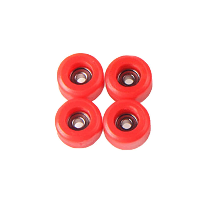 4Pcs/Set Urethane CNC Bearing Fingerboard Wheels | Professional PU + Metal detail view