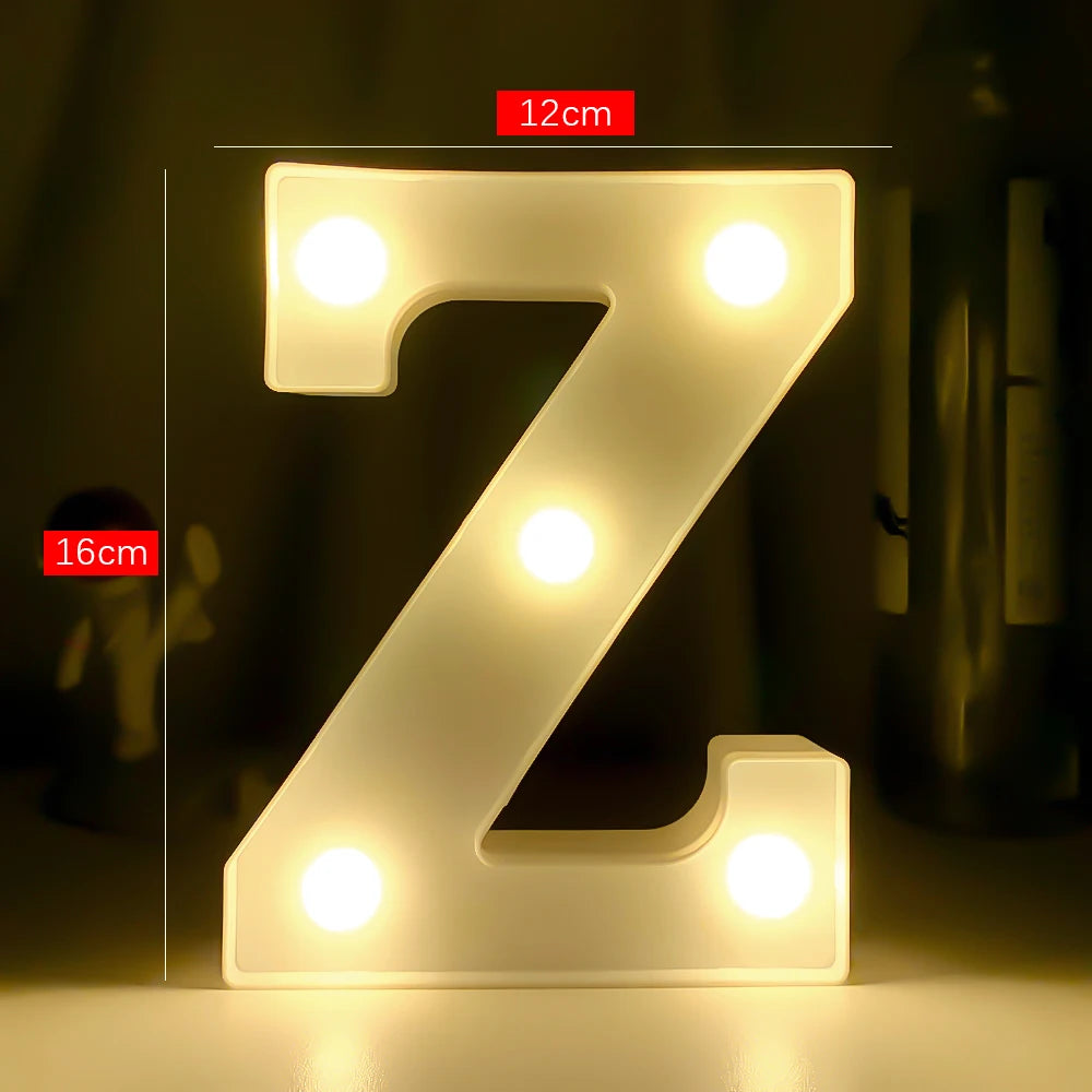 Creative Luminous Letter Night Light | Battery-Powered LED Decor for Parties lifestyle view