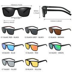 Fashion Square Polarized Sunglasses Men Women Stylish Sports Sun Glasses Male Trendy Outdoor Fishing Driving Cycling Shades