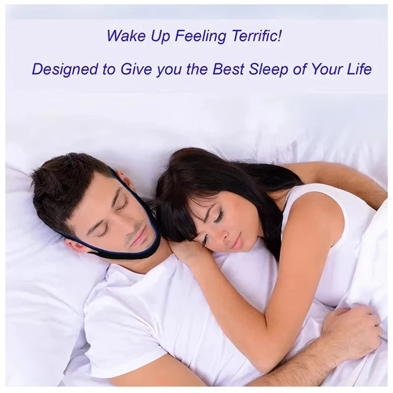 Adjustable Anti-Snoring Chin Strap | Sleep Aid for Men and Women close-up view