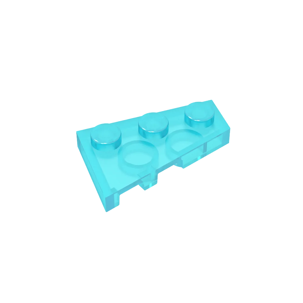 Gobricks GDS-547 Wedge Plate 3 x 2 Right | Compatible Building Block for DIY Creations close-up view