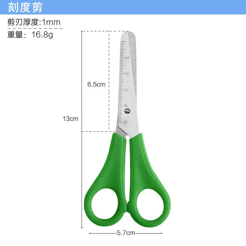 Scissors Handmade Scissors Safety Ruler Graduated Scissors Stationery Student detail view