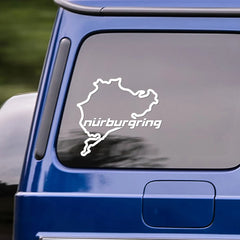 Reflective Car Stickers Car Decoration Stickers Nurburgring Map Graffiti Car Body Stickers Car Triangle Window Stiickers