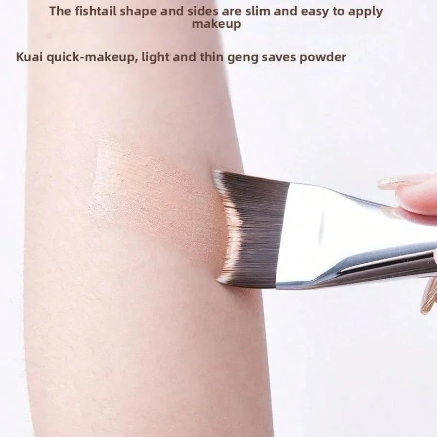 Upgraded Crescent Design Foundation Makeup Brush Ultra-thin Smooth Application Liquid Ma detail view