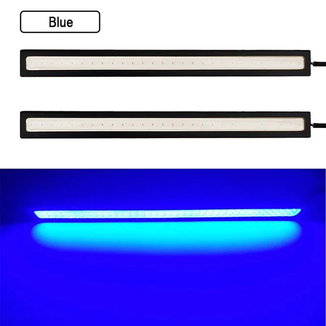 2 PCS Super Bright 17CM LED COB Fog Bulb Car DRL Strip | 12V 6500K Daytime Running Light detail view