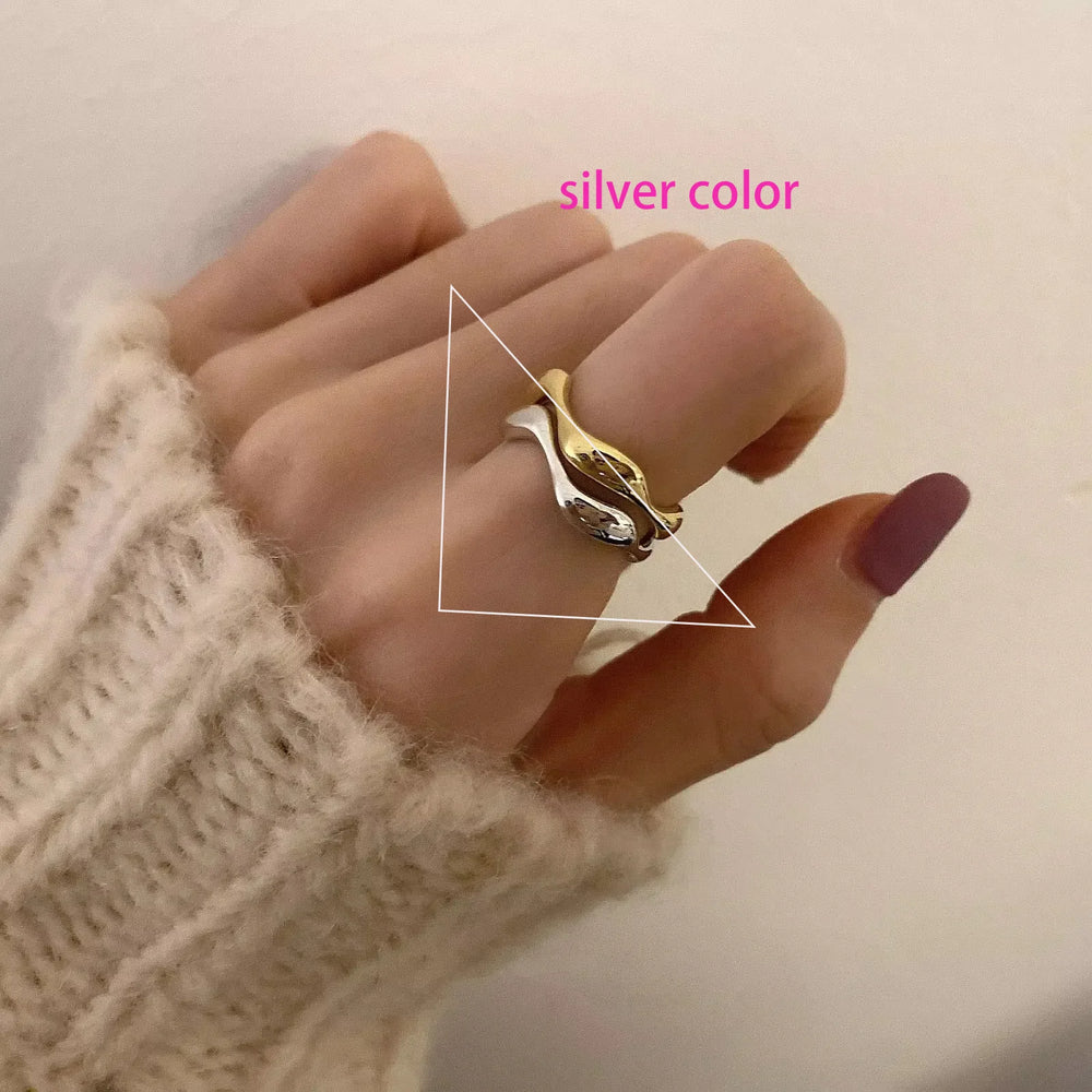 VENTFILLE 925 Sterling Silver Irregular Ring for Women Geometry Versatile Minimalism alternate view